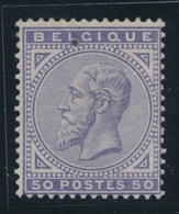 * BELGIQUE - * - N°41 - 50c Violet - TB - 1849 Hombreras