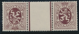 ** BELGIQUE - ** - N°288A - Tête-bêche Interpanneau - TB - 1849 Epaulettes