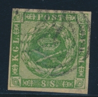 O DANEMARK - O - N°9 - 8s Vert - TB - Used Stamps