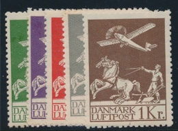 ** DANEMARK POSTE AERIENNE - ** - N°1/5 - La Série De 5 Val. TB - Luchtpostzegels