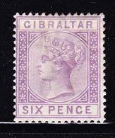 * GIBRALTAR - * - N°13 - 6p. Violet - TB - Gibraltar