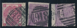 O GRANDE BRETAGNE - O - N°33 Pl. 6 + N°34 (x2) - Pl. 8 Et 9 - B/TB - Used Stamps