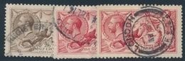 O GRANDE BRETAGNE - O - N°153a/154, 154a - 2/6 Sépia, 5s Rouge Carminé Et Rose - TB - Used Stamps