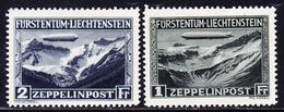 * LIECHTENSTEIN - POSTE AERIENNE  - * - N°7/8 - Zeppelin - TB - Poste Aérienne