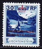 ** LIECHTENSTEIN - TIMBRES DE SERVICE - ** - SBK N° D4B  - 30 Rp Outremer   Dent. 11½ - TB - Official