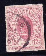 O LUXEMBOURG - O - N°7 - 12½ C Rose - TB - 1852 Guillermo III