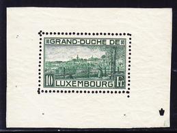 ** LUXEMBOURG - BLOCS/FEUILLETS - ** - N°1A - 10 F Vert Foncé - TB - Blocks & Sheetlets & Panes