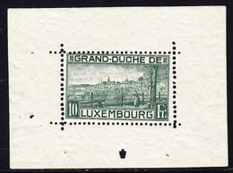 ** LUXEMBOURG - BLOCS/FEUILLETS - ** - N°1A -bloc 10 F Vert Foncé 1923 - TB - Blocks & Sheetlets & Panes