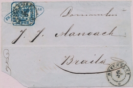 DEV ROUMANIE - DEV - N°10 - 10p Bleu Obl Bucarest De 1862 - TB - Oblitérés