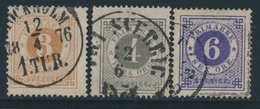 O SUEDE - O - N°16/17, 19 (B) - Dent. 14 - TB - Used Stamps