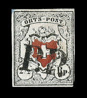 O SUISSE - O - N°17 - ORTS POST - Obl PP - Signé Brun - TB - 1843-1852 Timbres Cantonaux Et  Fédéraux