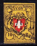 O SUISSE - O - N°15a - Obl Franco - 3 Belles Marges - Certif Hermann - TB - 1843-1852 Federal & Cantonal Stamps