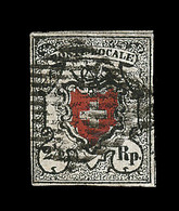 O SUISSE - O - N°16 - Marges Régulières - Clair - Signé Scheller - Certif Hermann - 1843-1852 Federal & Cantonal Stamps