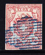 O SUISSE - O - N°23 - Obl Grille Bleue - Signé Hermann - TB - 1843-1852 Federal & Cantonal Stamps