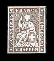 O SUISSE - O - N°26 - Avec Variété Sur Le "O"de FRANCO - Cerftif. Hermann - TB - 1843-1852 Timbres Cantonaux Et  Fédéraux