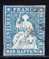 O SUISSE - O - N°27 (Sbk N°23C) - TB - 1843-1852 Federal & Cantonal Stamps