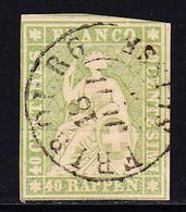 O SUISSE - O - N°30 - Obl Càd Fribourg - Signé Hermann - TB - 1843-1852 Federal & Cantonal Stamps