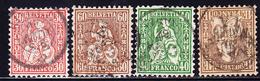 O SUISSE - O - N°38/41 -  N°41 Signé - TB - 1843-1852 Federal & Cantonal Stamps