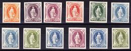 (*) SUISSE - (*) - N°73/75 - 8 Essais Du 25c Et 4 Essais Du 40c - TB - 1843-1852 Federal & Cantonal Stamps