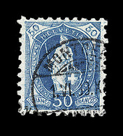 O SUISSE - O - N°84 - 50c Bleu - TB Centrage - TB - 1843-1852 Federal & Cantonal Stamps