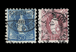 O SUISSE - O - N°84/85 - Dent 9 - TB Pour Cette émission (cote ASNP 725 FS) - TB- TB - 1843-1852 Federal & Cantonal Stamps