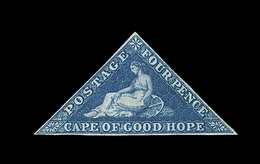 * CAP DE BONNE ESPERANCE - * - N°4 - 4p Bleu - Signé Pavoille -TB - Cape Of Good Hope (1853-1904)