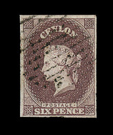 O CEYLAN - O - N°5 - 6p. Brun Rouge - TB - Ceylon (...-1947)