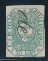 O COLOMBIE - O - N°17 - 50c Vert - Obl Plume - TB - Kolumbien