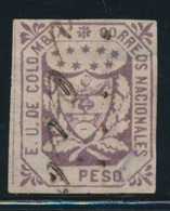 O COLOMBIE - O - N°27 - 1p. Violet - Obl Plume - TB - Colombie
