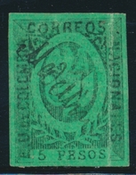 (*) COLOMBIE - (*) - N°39 - 5p. Noir Sur Vert - Pli Vertical - Kolumbien