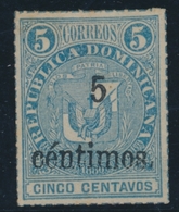 (*) REP. DOMINICAINE - (*) - N°43c - 5c S/5c Bleu - Erreur De Such. - TB - Dominican Republic