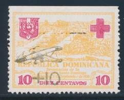 ** REP. DOMINICAINE /POSTE AERIENNE - ** - N°14 - Surcharge Linéaire Part. Effacée - Signé - TB - Dominican Republic