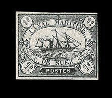 (*) EGYPTE / CANAL DE SUEZ  - (*) - N°1 - 1c Noir - TB - Andere & Zonder Classificatie