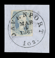 O ETATS-UNIS - ETATS CONFEDERES - O - N°11 S/frag - Gd Càd DAVENPORT 4 Mars 67 - Margé - TB - 1845-47 Postmaster Provisionals