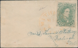 L ETATS-UNIS - L - N°3 - 5c Vert Olive - Obl. - Petite Env. - TB - Used Stamps