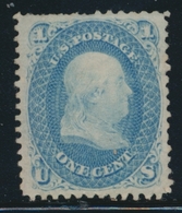 (*) ETATS-UNIS  - (*) - N°18 - 1c Bleu - B - Oblitérés