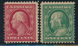 ** ETATS-UNIS  - ** - N°167a/68a - Papier Azuré - TB - Used Stamps