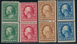 **/* ETATS-UNIS  - **/* - N°167B/71B - 4 Paires Verticales Dentelées Horiz. - TB - Used Stamps