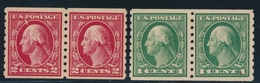 **/* ETATS-UNIS  - **/* - N°167J/68J - Dentelé 8½ Vertical - 2 Paires - TB - Used Stamps