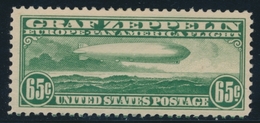 * ETATS-UNIS - POSTE AERIENNE - * - N°13 - 65c Vert - Zeppelin - TB - 1b. 1918-1940 Ungebraucht