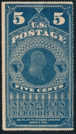 (*) ETATS-UNIS - JOURNAUX - (*) - N°4 - 5c Bleu - TB - Periódicos & Gacetas