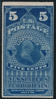 (*) ETATS-UNIS - JOURNAUX - (*) - N°4 - 5c Bleu - Réimpression - TB - Newspaper & Periodical