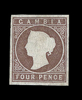 (*) GAMBIE  - (*) - N°1 - 4p Brun - TB - Gambie (...-1964)