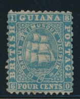 * GUYANE BRITANNIQUE  - * - N°24 - 4c Vert - B/TB - Guyane Britannique (...-1966)