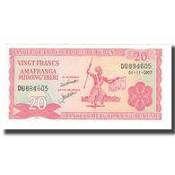 Billet, Burundi, 20 Francs, 2007, 2007-11-01, KM:27A, NEUF - Burundi