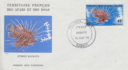 Enveloppe  FDC  1er  Jour  TERRITOIRE  FRANCAIS   Des   AFARS  Et  ISSAS   Poisson   1976 - Altri & Non Classificati