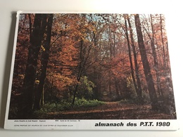 Calendrier Almanach Des P.T.T AIN - 1980 - Marcillac Vallon (12) / Foret De St Germain (78) - Grand Format : 1971-80