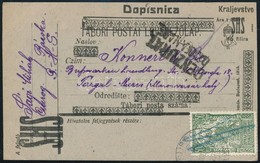 SHS 1920 Felülnyomott Tábori Lap Díjkiegészítéssel A Bácskai Csurogból Marosvásárhelyre, Ottani Román Cenzúrával. Signed - Sonstige & Ohne Zuordnung