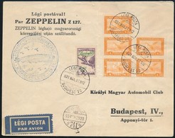 1931 Zeppelin Magyarországi Körrepülés Levél Zeppelin 2P Bélyeggel (hajtott) - Sonstige & Ohne Zuordnung