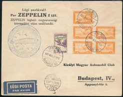 1931 Zeppelin Magyarországi Körrepülés Levél Zeppelin 2P Bélyeggel (hajtott) - Otros & Sin Clasificación